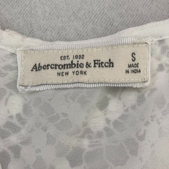 Abercrombie & Fitch Lace Detail White/Black Racer Back Sleeveless Top - Picture 4 of 9